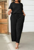 Plus Size Drawstring Waist Short Sleeve Jumpsuit - BELLATRENDZ