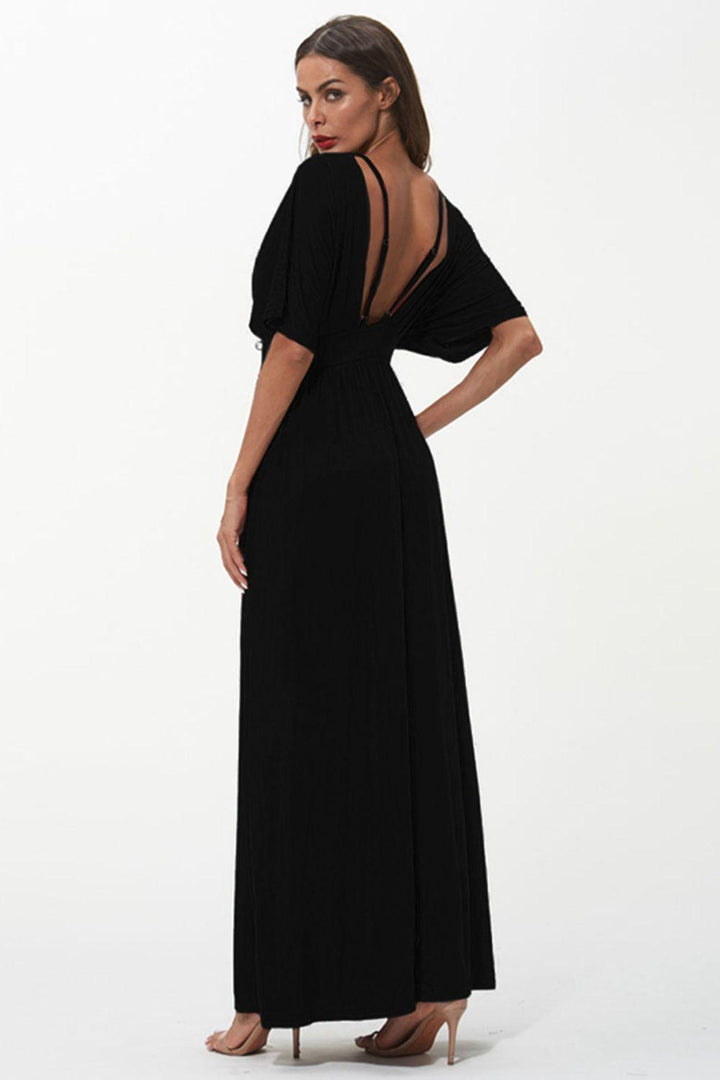 Strappy Neck Maxi Dress - BELLATRENDZ