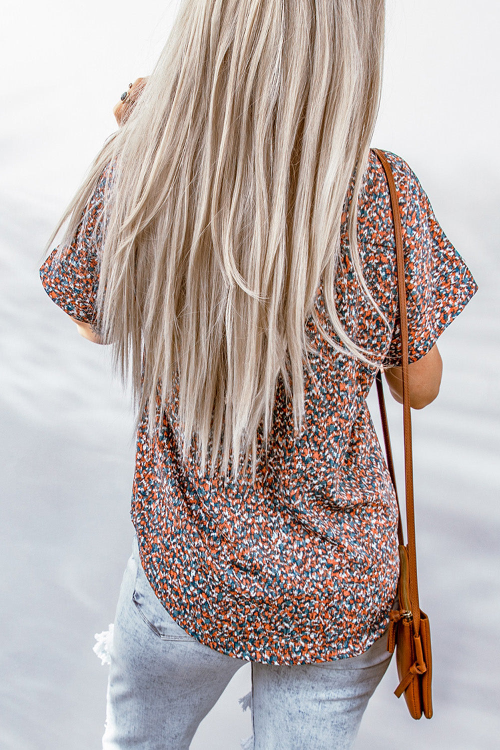 Ditsy Floral Button-Up Short Sleeve Shirt