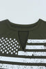 US Flag Graphic Cutout Round Neck Tank - BELLATRENDZ