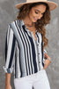 Striped Button-Down Long Sleeve Shirt - BELLATRENDZ