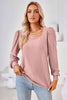 Square Neck Puff Sleeve Blouse